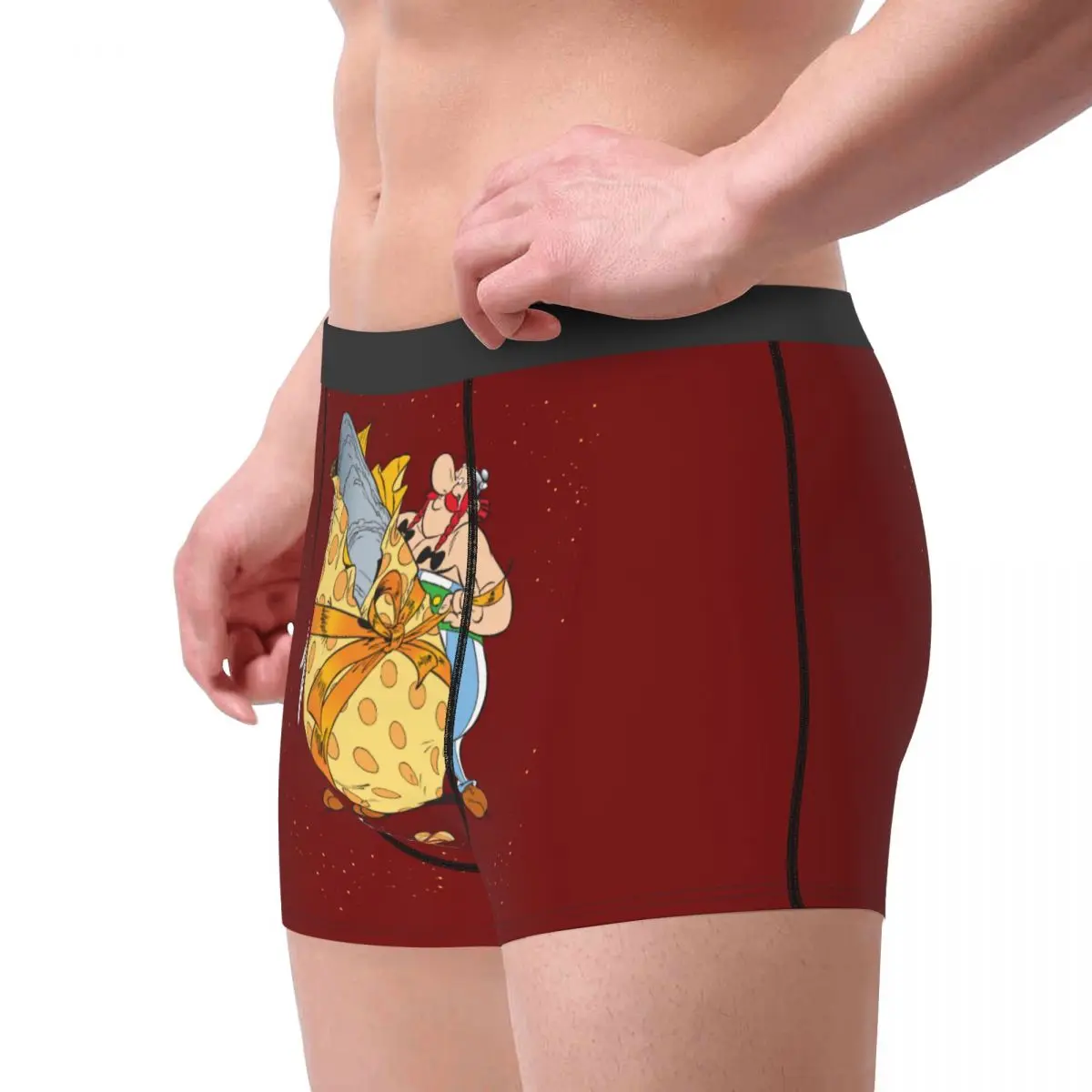 Custom Asterixs And Obelixs Adventure Comic Boxers Shorts Men\'s Briefs Underwear Cool Underpants