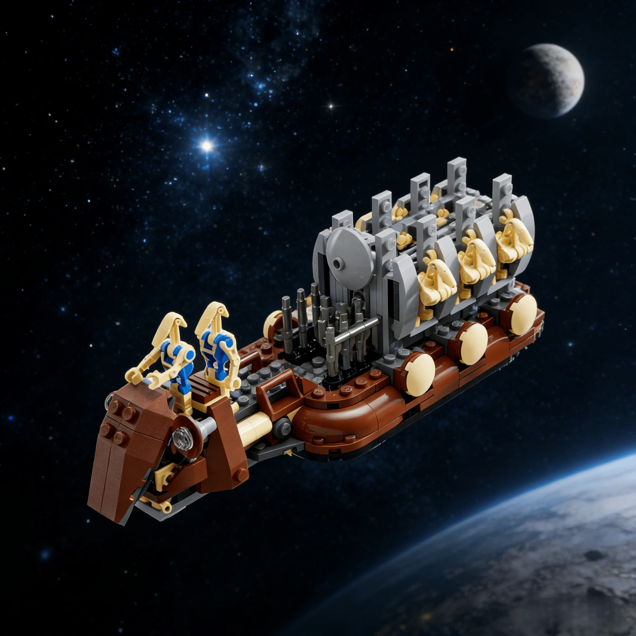 

Конструктор Moc 262 детали: Боевой робот-транспортер, совместимый с LEGO, для подарка друзьям на Рождество и День рождения