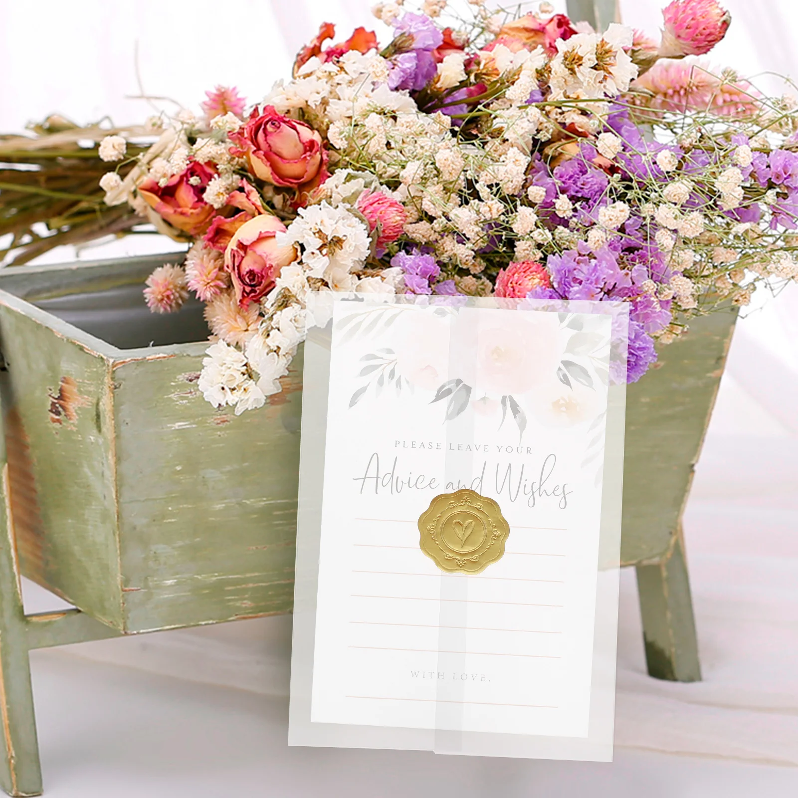 

20PCS Wedding Invitation Envelopes Clear Transparent Stickers Party Birthday Holiday Event Greeting Cards Letter Festival