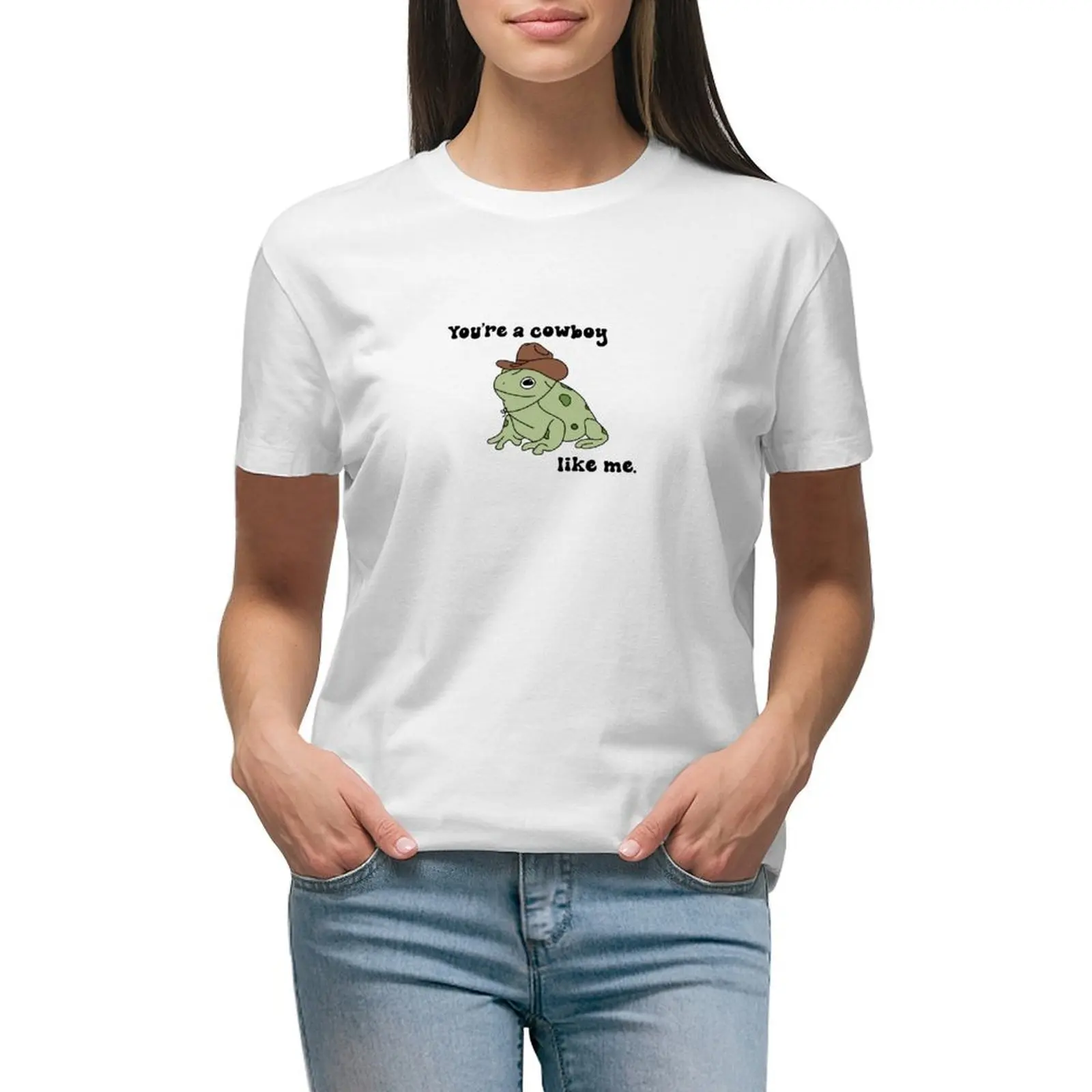 

You're a Cowboy (Frog) Like Me. T-shirt cute clothes tees Blouse t-shirt dress for Women graphic