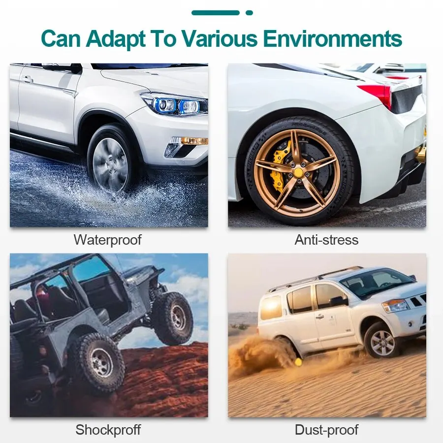 ACCEO-ولاعة سجائر ذكية TPMS إنذار ضغط إطارات السيارة ، نظام مراقبة ، عرض 4 أجهزة استشعار ، إنذار درجة الحرارة ، USB ، TPMS