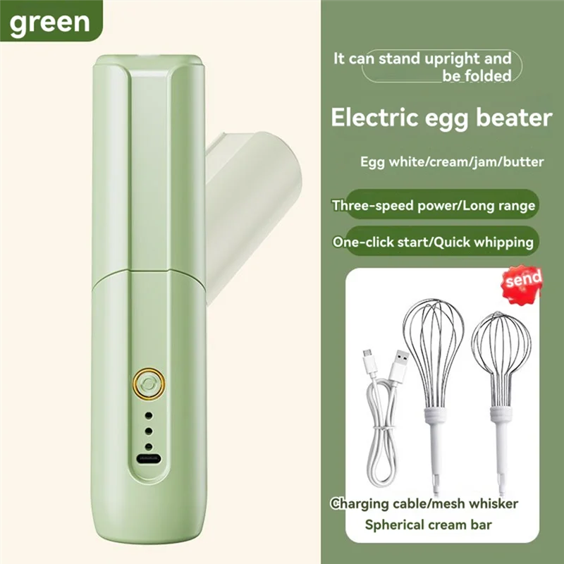 B83B-Handheld Egg Beater Automatic Cream Milk Frother 3-Speed Adjustable For Cream Baking Cakes