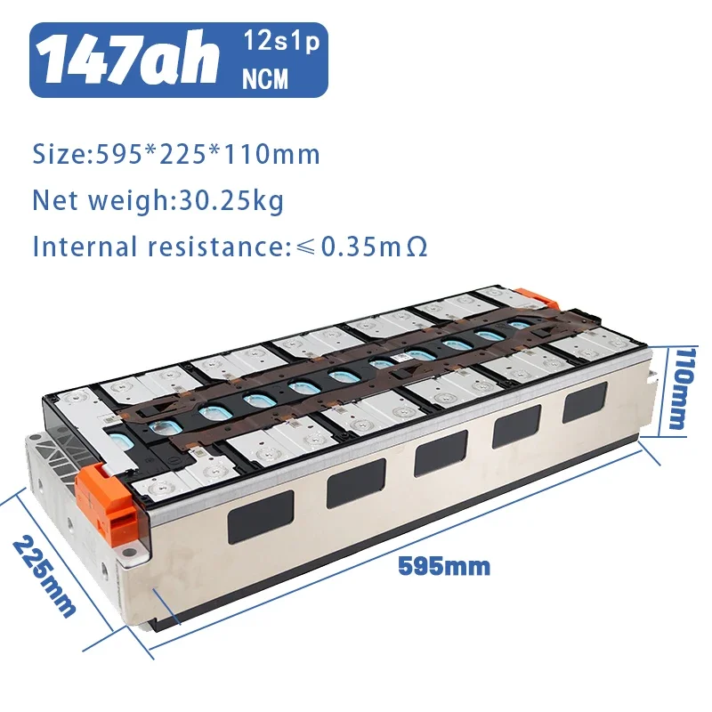 Li Ion Akku Rechargeable Batteries Calb Ncm 44.4v Lithium Ion 12s1p 147ah Module Battery Packs For Electric Car