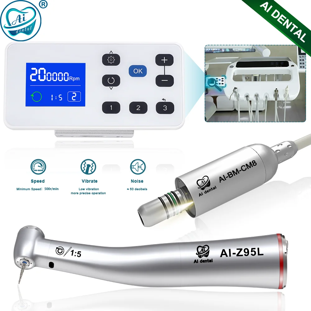 

AI-BM-CM8 AI Dental Chair Accessories LED Built In Micromotor With Inner Water Spray Dentistry Drilling Equipment