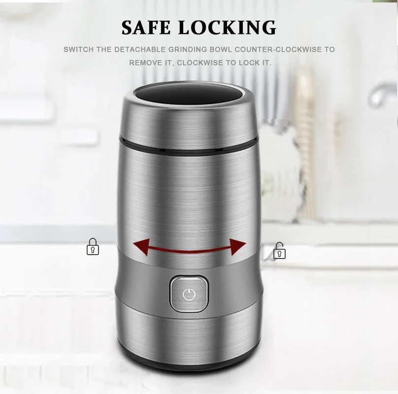 

Оптовая продажа OEM кофемолка для кофейных зерен 150 Вт автоматическая кофемолка электрическая мельница для специй