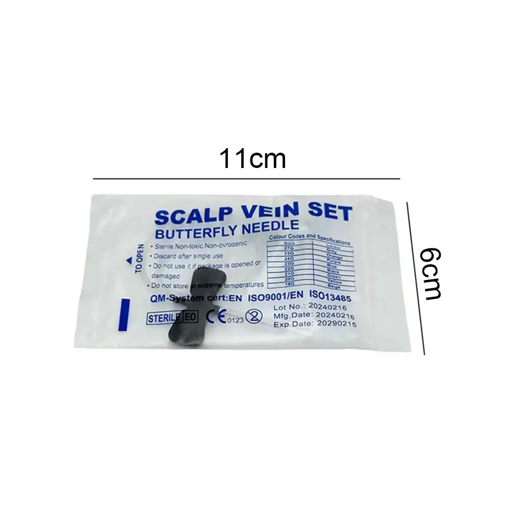 100pcs Disposable Pet Infusion Needle Straight Mouth Butterfly Double Wing Needle for Medical Veterinary Equipment