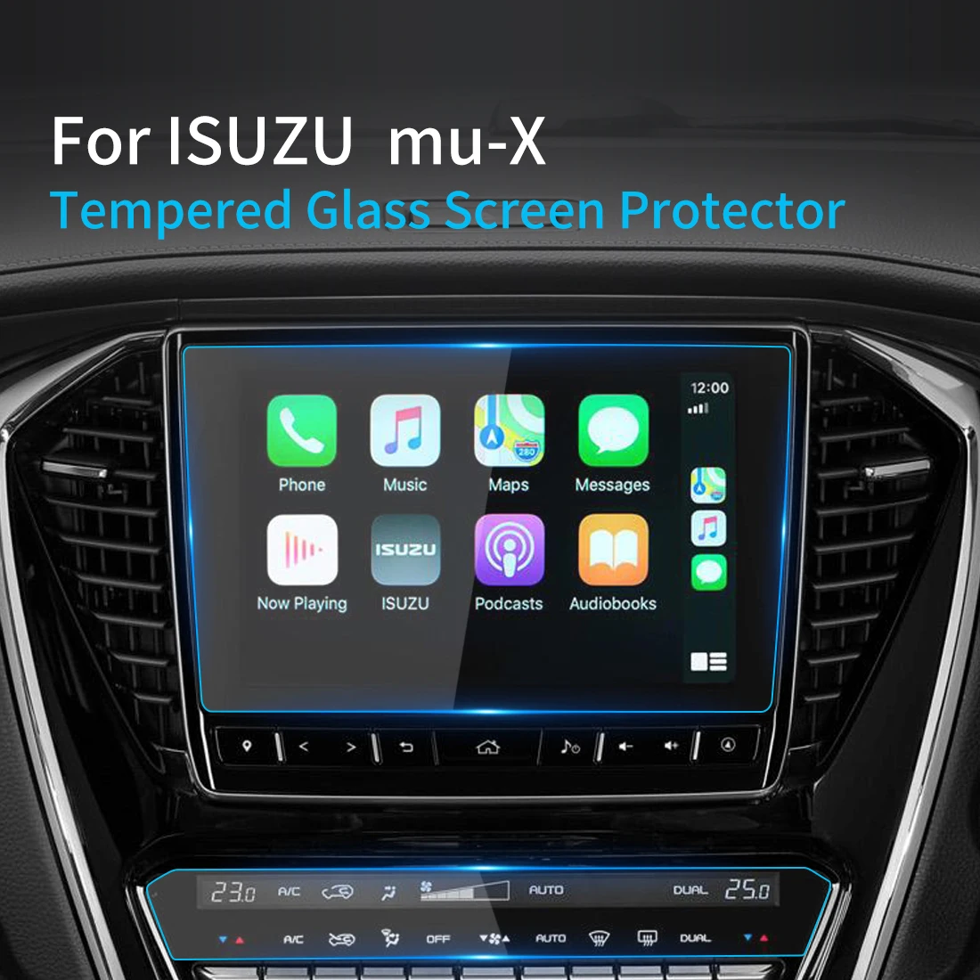 For ISUZU MU-X 2023 Screen Protector Tempered Glass Protective Film Carplay Panel Media Video Car Auto Interior Accessories