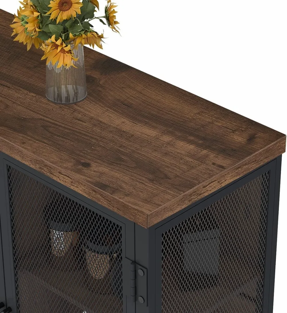 커피 바 주류 보관 캐비닛, 가정용 주방 소형 수납장, 농가 스타일 사이드보드 뷔페 캐비닛, 산업용 알코올 보관함