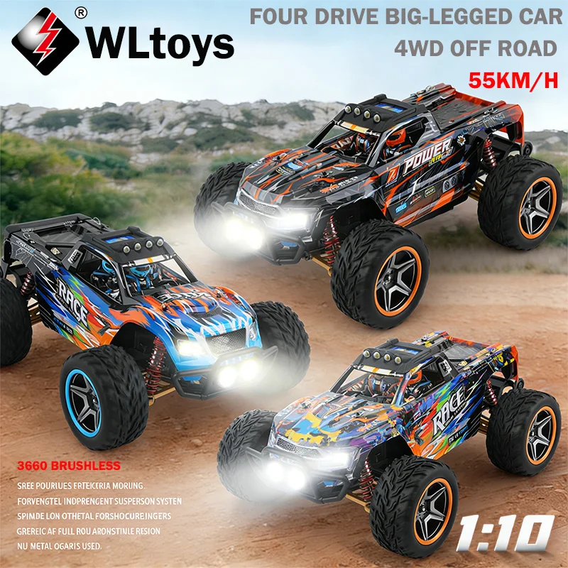 

Радиоуправляемая машинка WLtoys 1/10 104016 104018 104019, высокоскоростная (55 км/ч), 4WD, с бесщеточным двигателем, 2.4G, внедорожная гоночная модель для детей и взрослых