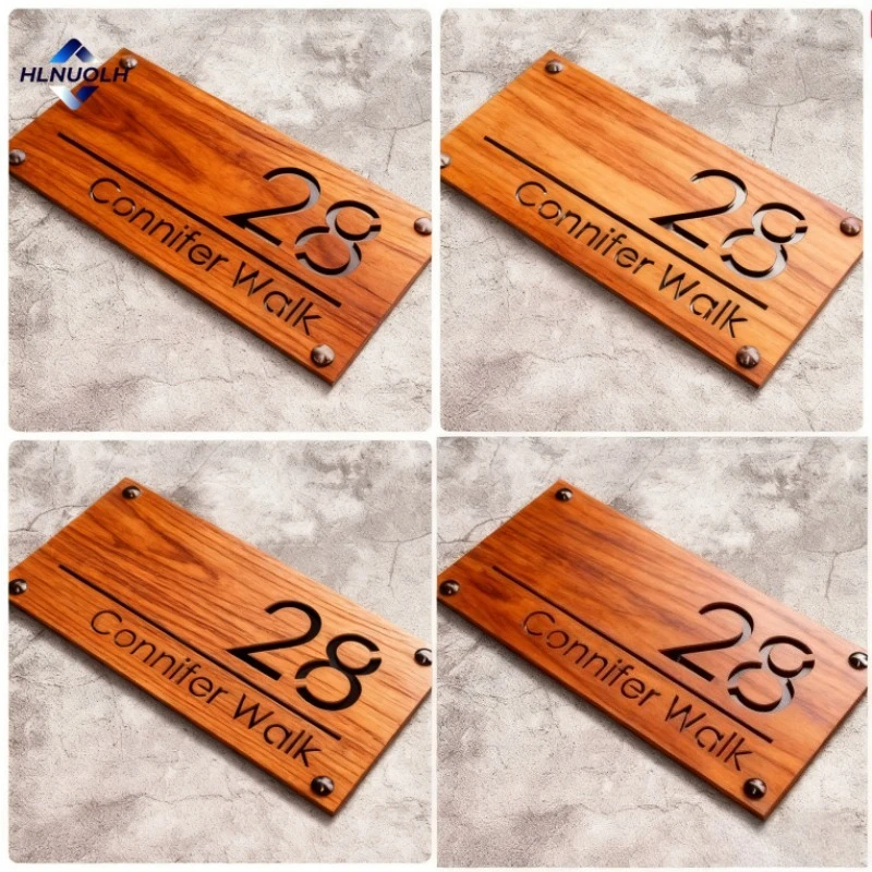 

Personalized House Number Outdoor Floating House Name Plate with door number 3D Cut Wooden Home Address Sign Outdoor Door Sign