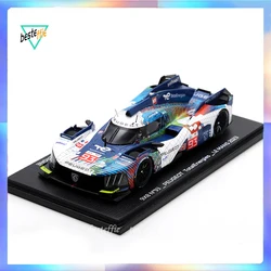 spark car model 1/64 Peugeot 9x8 car model Le Mans endurance race  2023  No. 93/94 race car model room ornament boy birthday toy