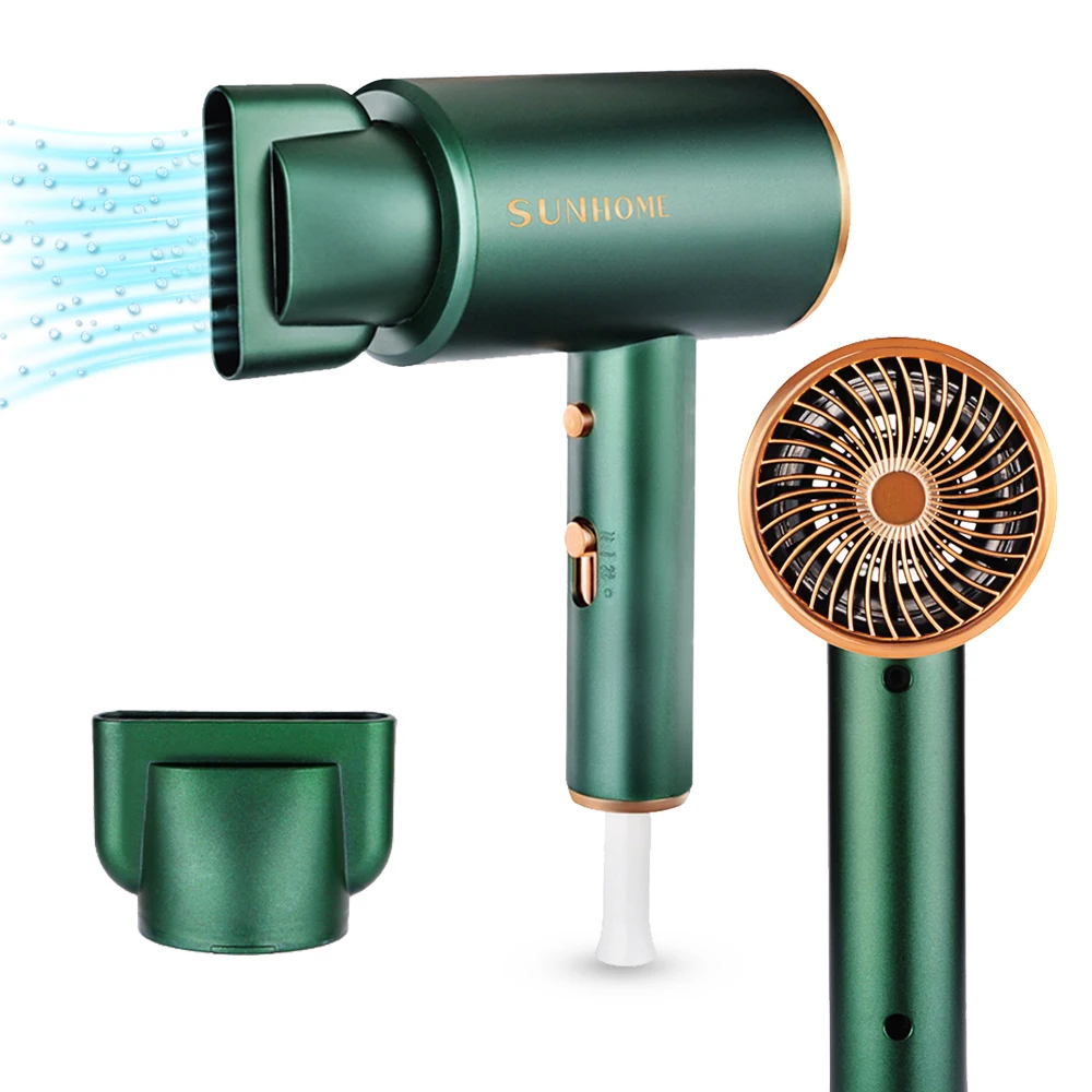 SUNHOME Professional Hair Dryer Set ,1800W Fast Dry Low Noise Blow Dryer, Hair Dryers with  Smoothing Nozzle, Bracket