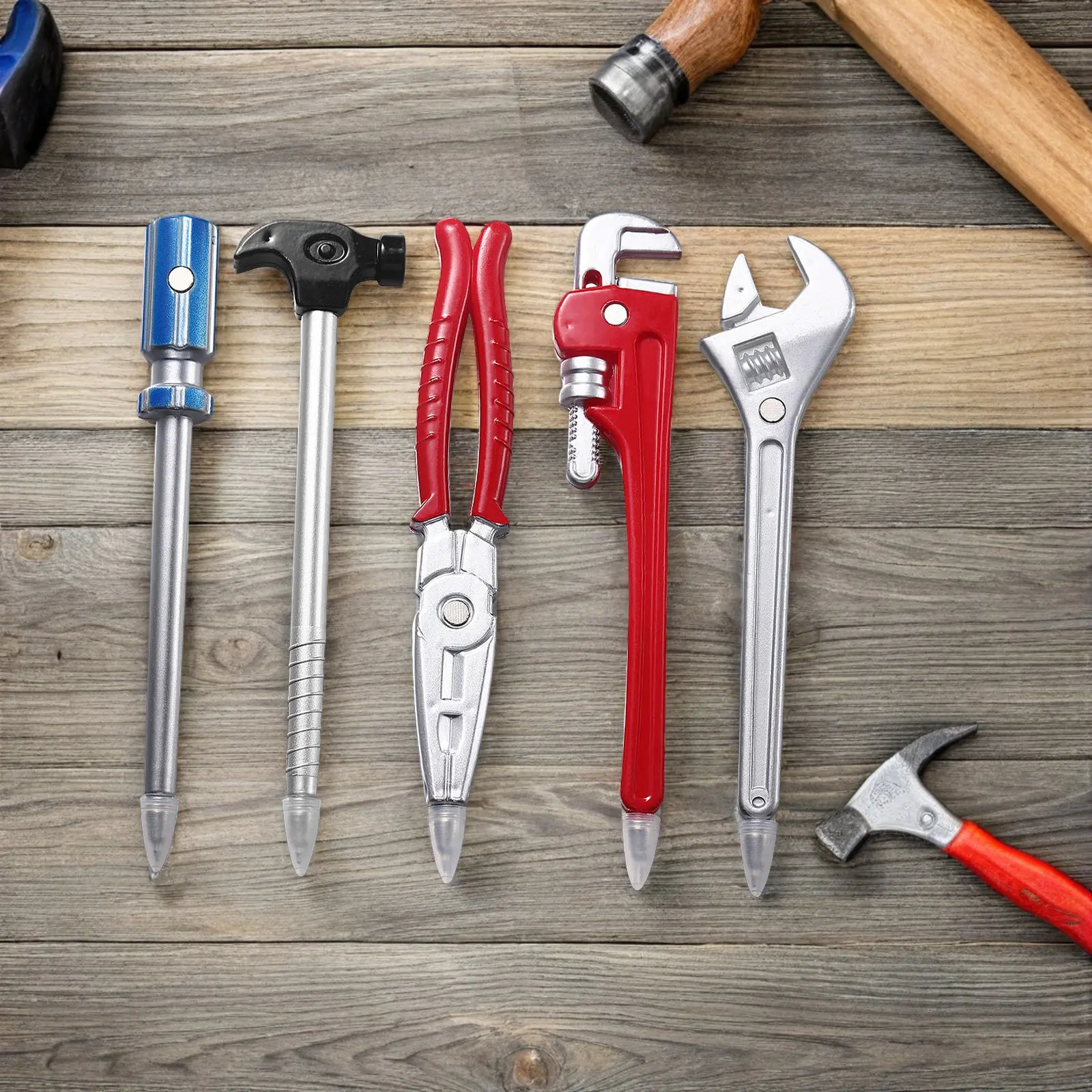 

5Pcs Exquisite Hardware Themed Ballpoint Pens Skid Resistant Smooth Writing Performance Great for Students Writing Practice