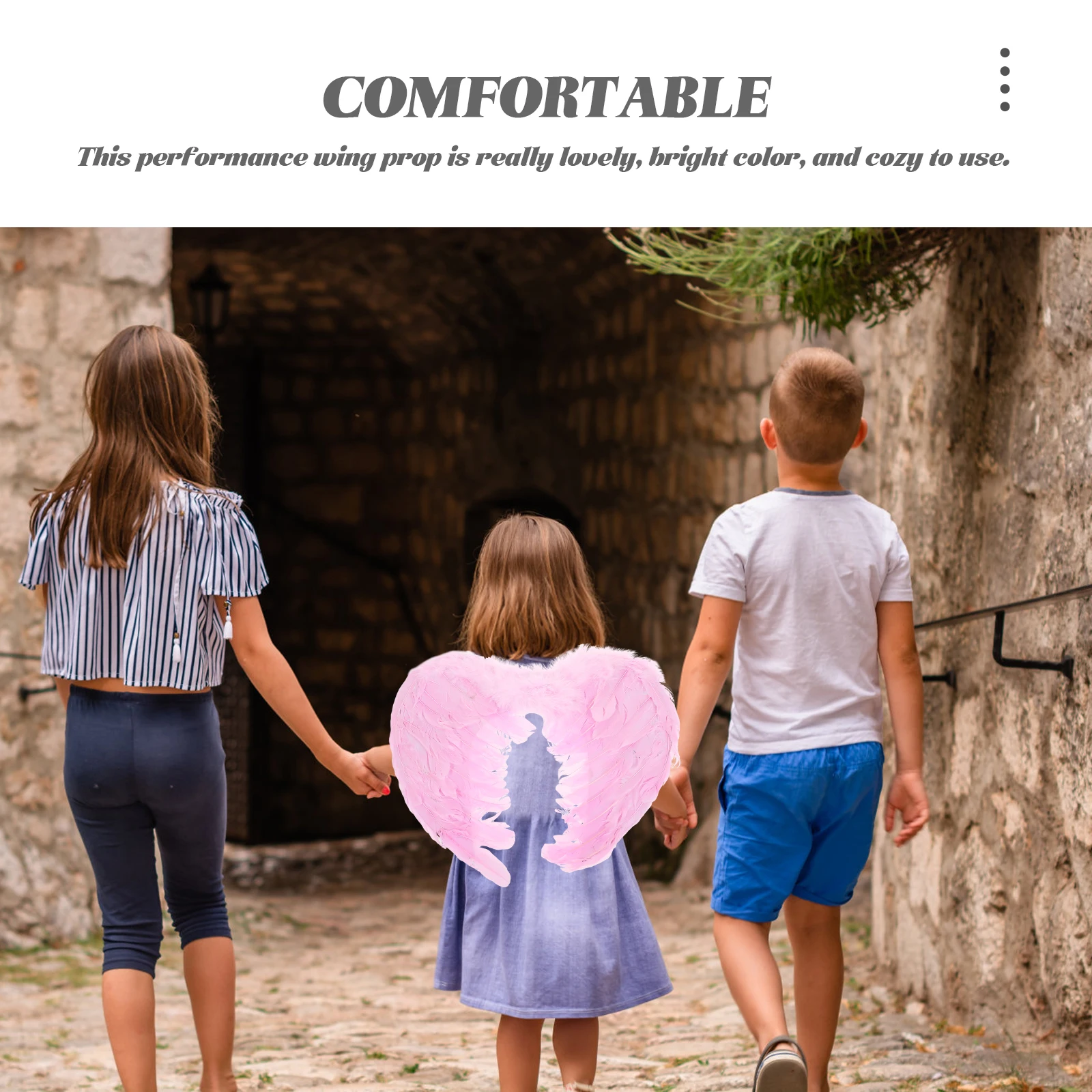 Accessoires d'aile d'ange, grande aile d'ange colorée, parfaite pour les enfants, accessoire de Costume de spectacle sur scène de fête Cosplay