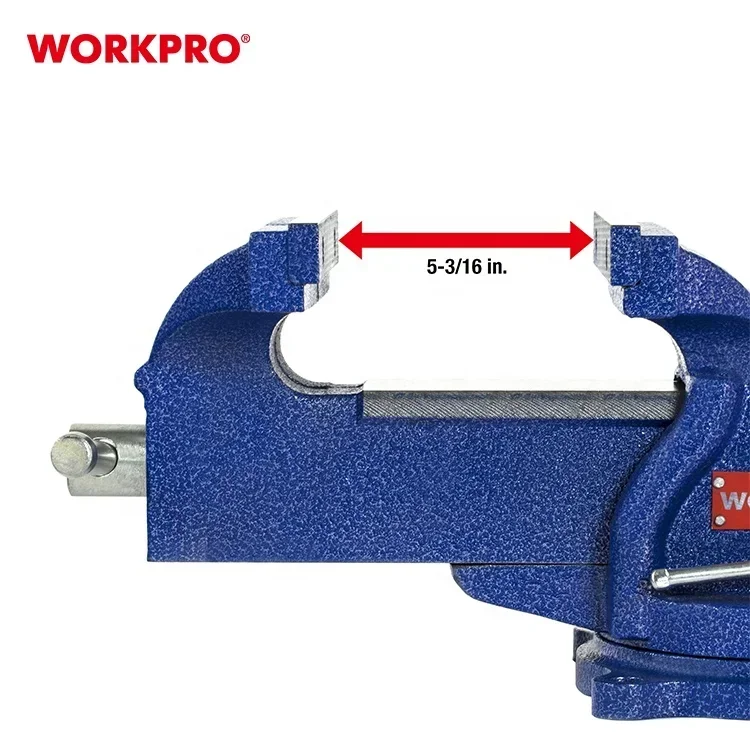 WORKPRO Tornillo de banco de alta resistencia, tornillo de banco giratorio doble de 8 pulgadas, herramienta de tornillo de banco y tubo combinado con Base giratoria de 360 grados