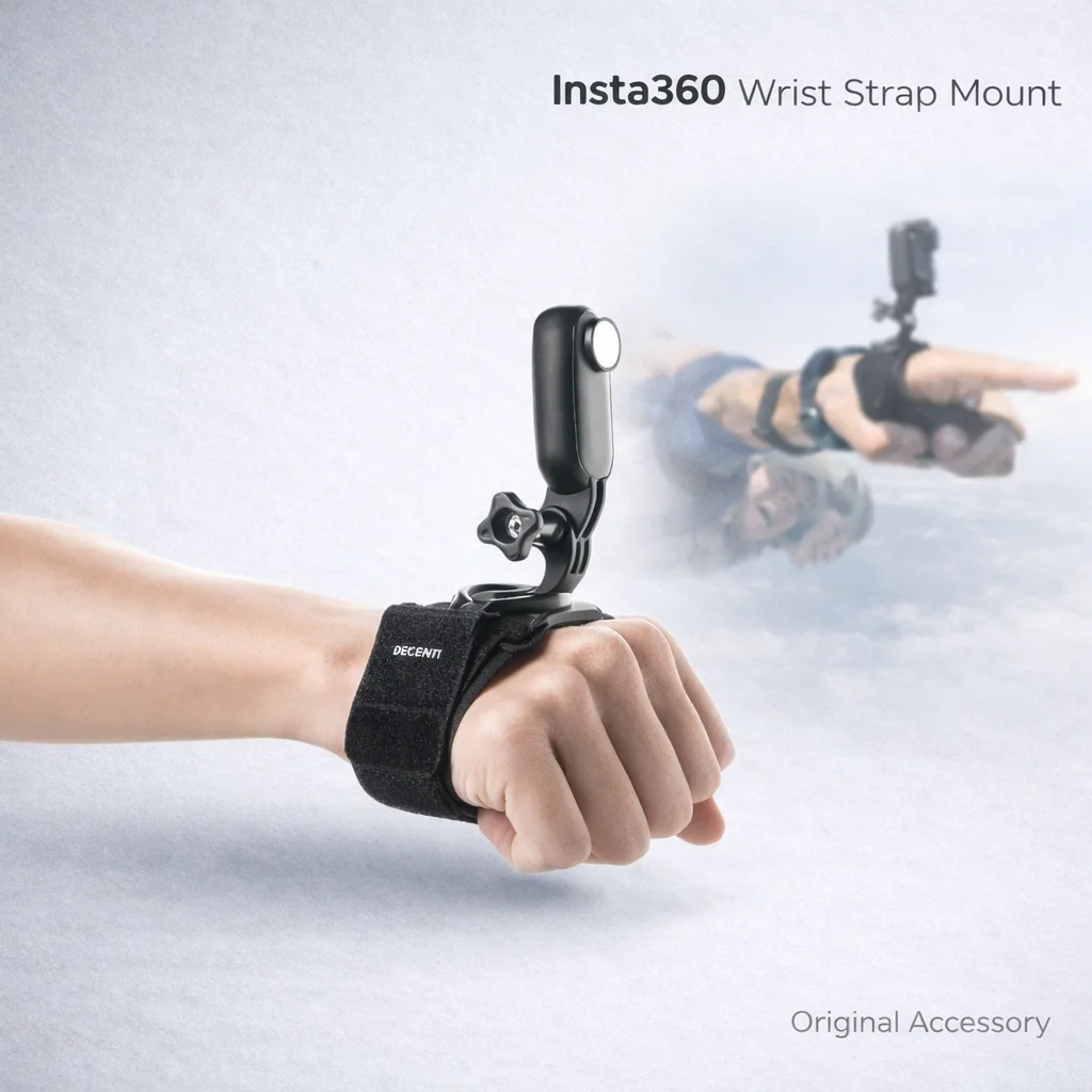 

Крепление-ремешок Insta360 для экшн-камеры на руку/запястье, комплект для съемки без помощи рук с кронштейном, винтом-барашком и адаптером 1/4 дюйма