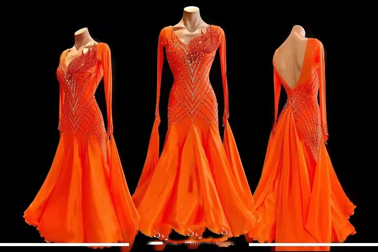 

WHYNOT DANCE New Luxury Customized Ballroom Waltz Flamenco Dance Competition Dress Fast Free Shipping