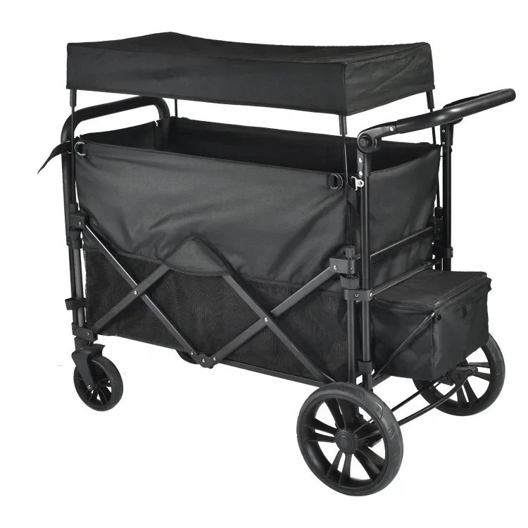 2024 hot selling pet products 4-wheels 600D oxford Fashion folding pet wagon for large pet & dog breathable mesh