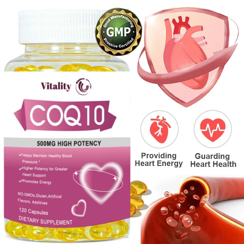 Vitality Coenzyme Q10 Capsules Provide Energy Vitamin Health Food Organic Ultra High Absorption COQ10