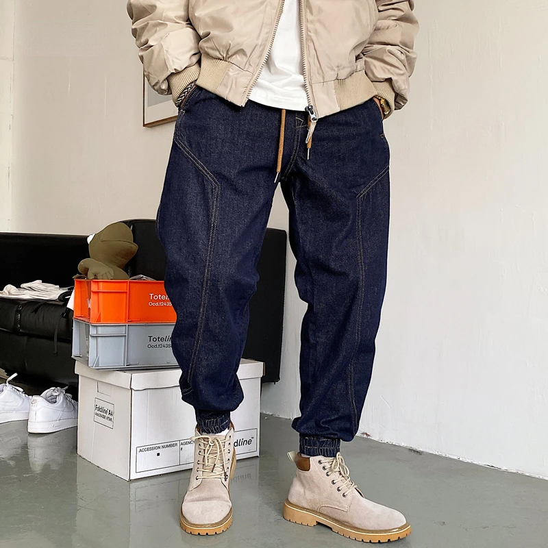 

Japanese Streetwear High Quality Casual Jeans Harajuku Denim Cargo Pants Men Clothing Korean Hip Hop Joggers Trousers