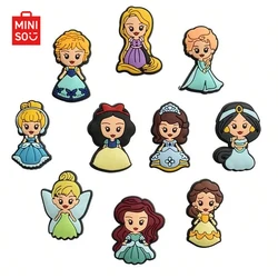 MINISO 10 Uds. Accesorios de decoración de zapatos de princesa, dijes para zuecos, bolsa Bogg, sandalias deslizantes de burbujas