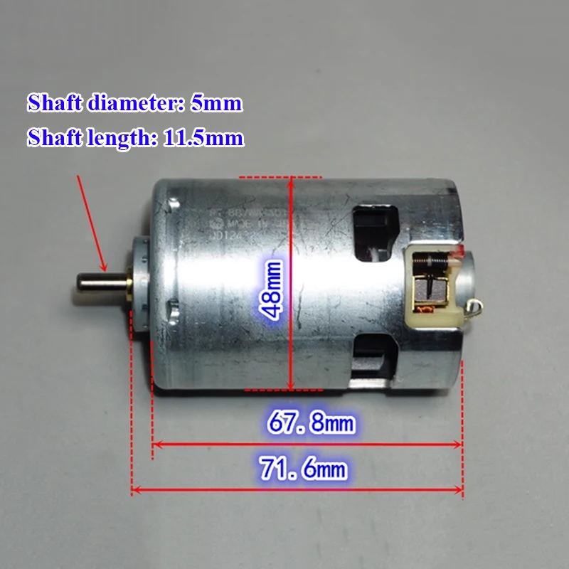 

MABUCHI RT-8B7WA-A011 48MM RS-887 Motor DC 12V 14.4V 18V 18000RPM High Speed Power Electric Motor Front Ball Bearing 5mm Shaft