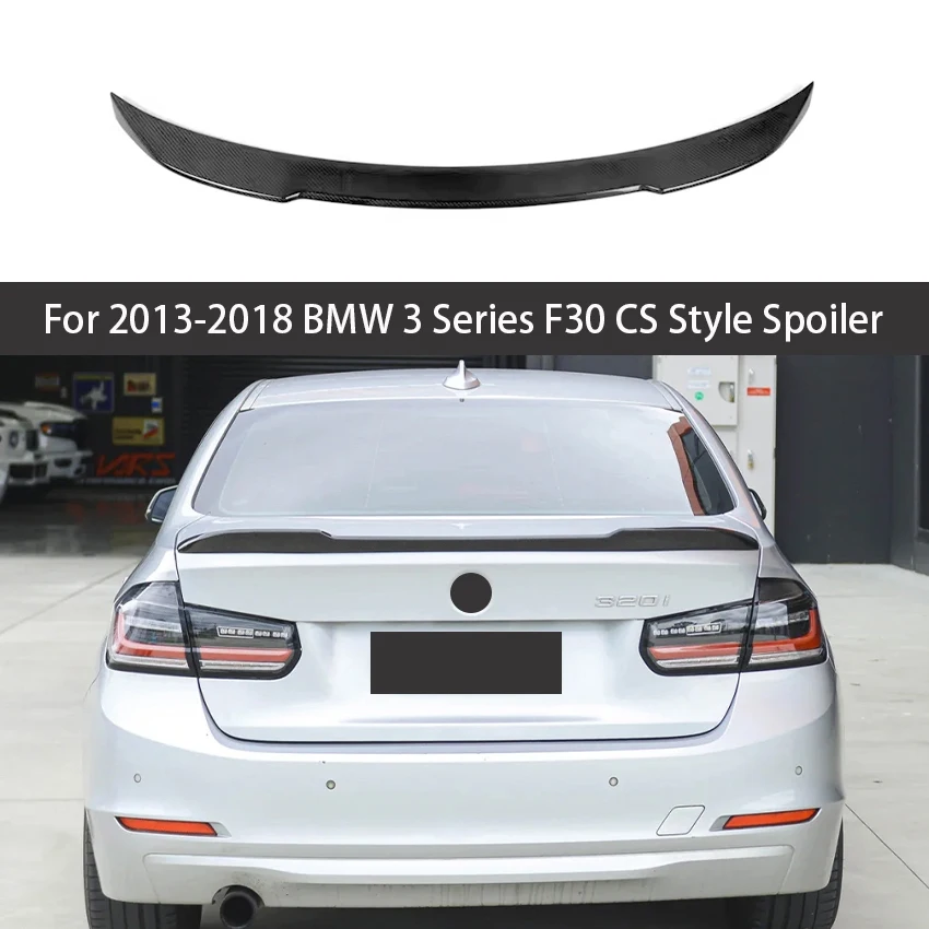 

For 2013-2018 BMW 3 Series F30 F35 F80 M3 CS Style Rear Wing Spoiler Lip Real Carbon Fiber Trunk Car Spoiler Wing