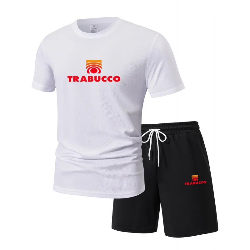 

Summer Men's Casual Fashion Sportswear T-Shirt Set Beach Print Short Sleeved Suit Trendy Jogging Outfit 2026 Hot Item