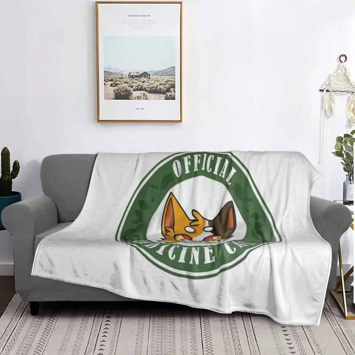 4 Warriors Medicine Cat Blanket Soft Warm Flannel Throw Blanket Bedspread for Bed Living room Picnic Travel Home Sofa