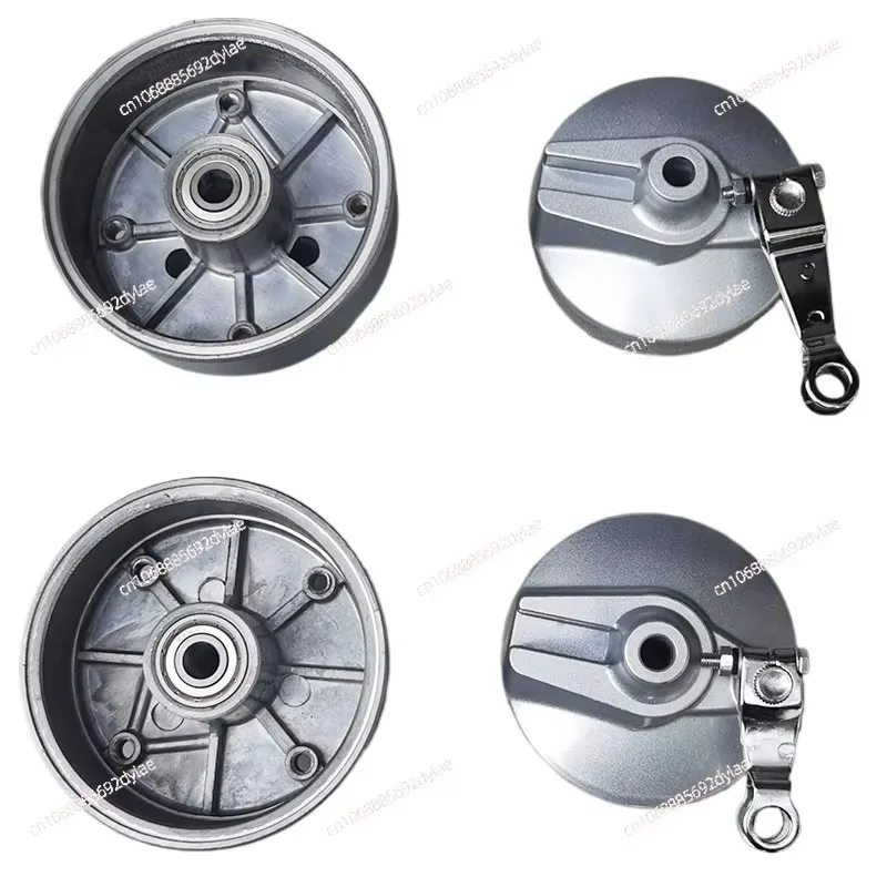 

Motorcycle Wheel Hub Core Drum Cover Brake Assembly Shoes Pads Complete Set