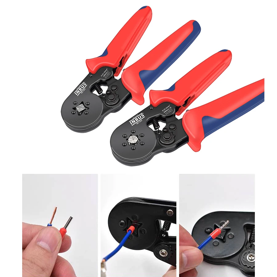 Taiwan INBUS Adjusting Ratchet Crimper Pliers Self-Adjusting Square Wire Crimper Plier for AWG 23-7  NO.IBS-604 Plis|604|606