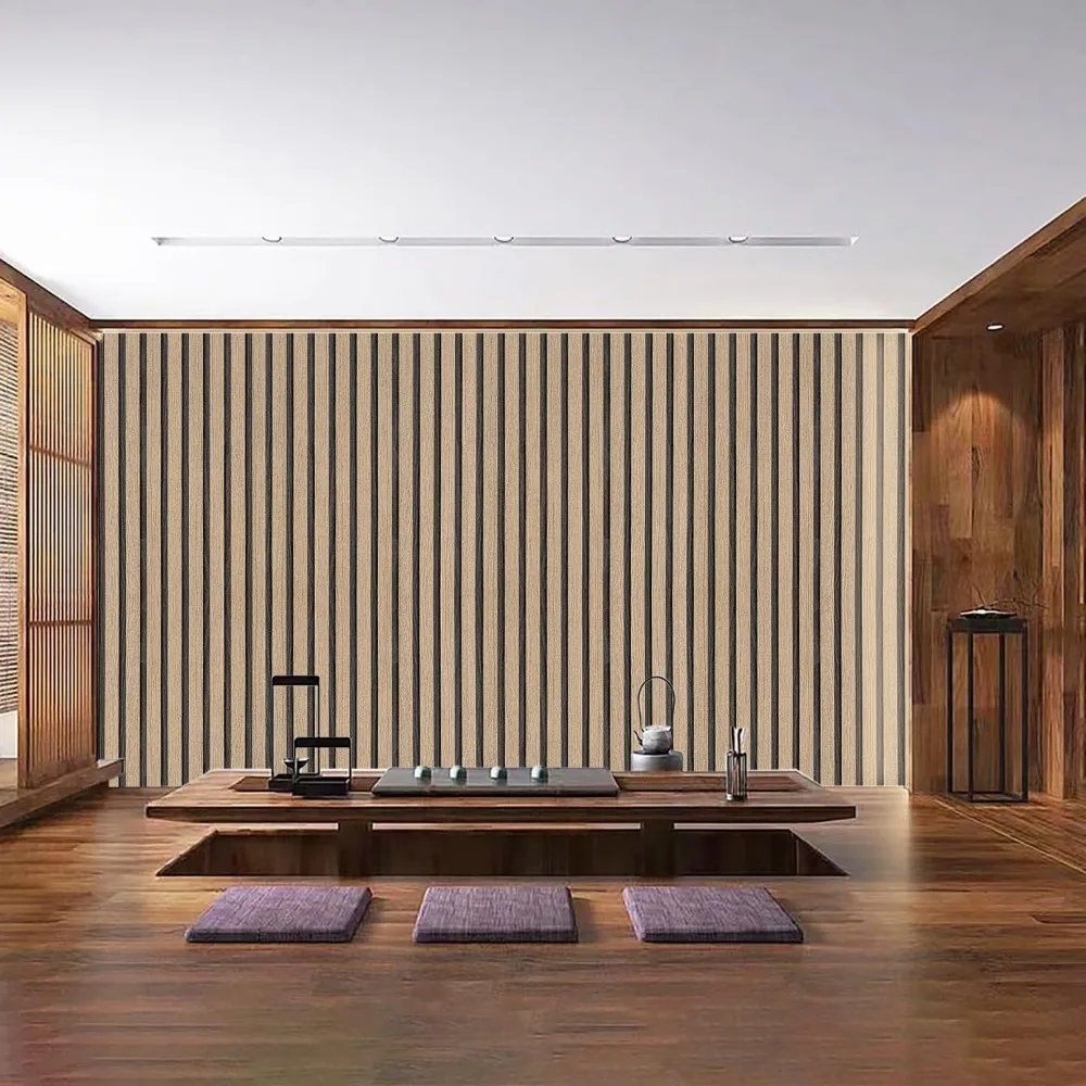 ورق جدران خشبي قابل للتقشير واللصق - 17.5 × 500 ورق اتصال ذاتي اللصق لديكور الحائط، حل سهل لألواح الخشب DIY