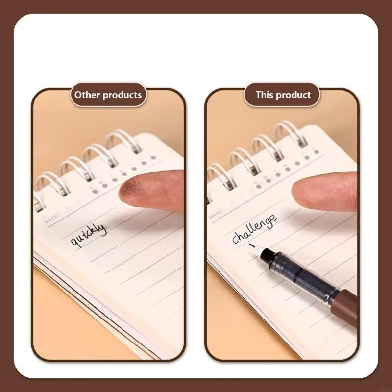 62KA 6 PCS 0,5mm Gel Pen Pen Pen Coffee Gel Pen Quà tặng Bút thông thường viết Bút viết