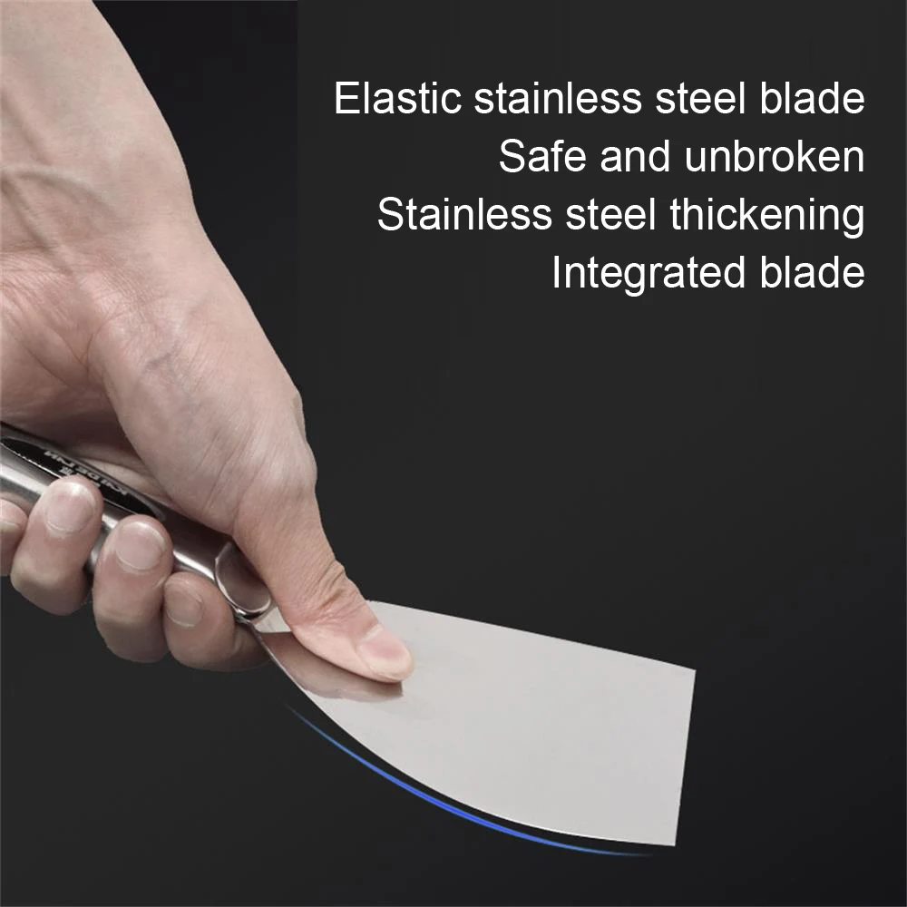 Stainless Steel Integrated Putty Knife Scraper Spatula Putty Painter Paint Tool Plaster Shovel Clean Spatula Construction Tool