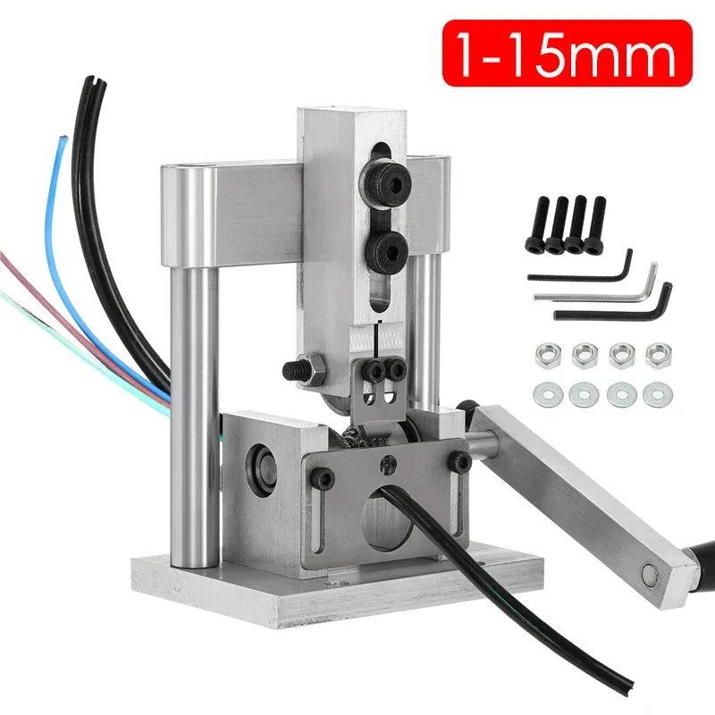 

Портативная машина для зачистки проводов 1-15 мм, ручная машина для очистки кабеля, инструмент для переработки лома, инструмент для зачистки проводов, можно использовать с электрической дрелью