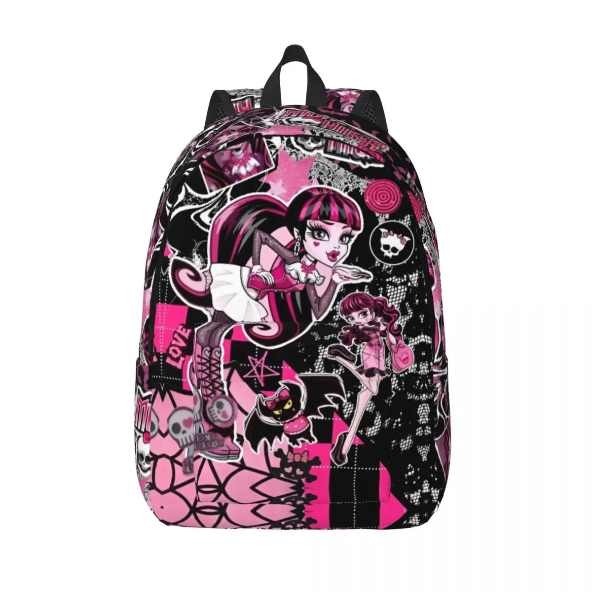 

Monster High School Theme Cartoon Backpack for Men Women Fashion High School Hiking Travel Daypack Laptop Computer Shoulder Bag