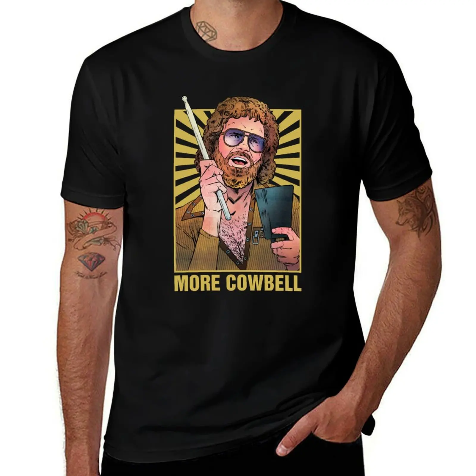 More Cowbell - Retro T-Shirt new edition funny costumes Luxury man mens t shirt graphic