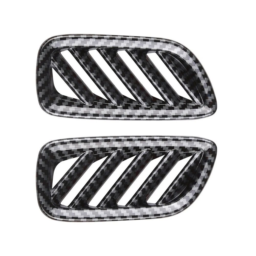 ممتاز-لشركة هيونداي باليسيد 2023 اكسسوارات تصفيف السيارة ألياف الكربون لوحة سيارة منفذ الهواء تنفيس غطاء الكسوة ملصق ديكورا