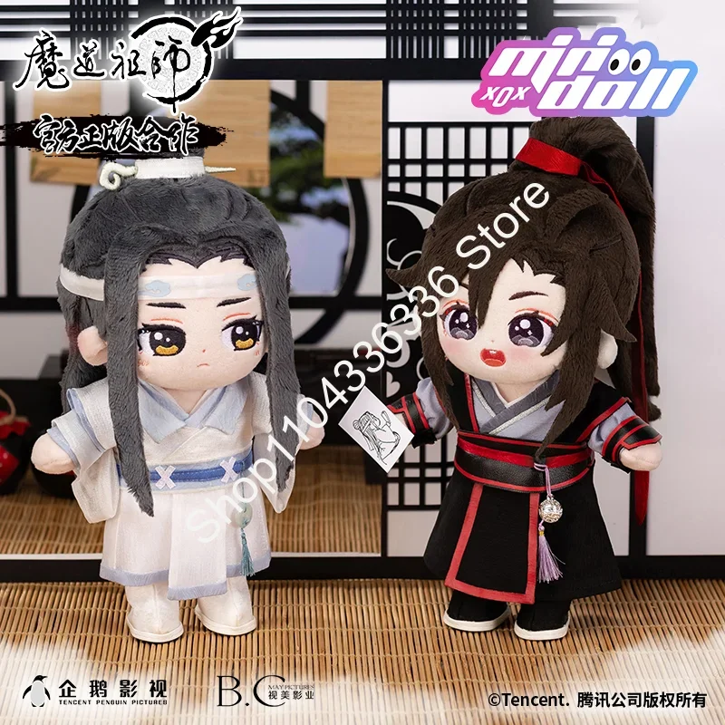 Boneka Plush Grandmaster of Demonic Cultivation Wei Wuxian Wei Ying dengan Kotak, Mainan Berbasis Anime, Boneka Kapas, Halloween