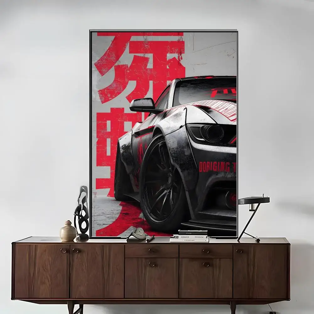Retro Cool M-MuStangS-B Poster Poster Artistic Stylish Wall Art For Home Office Bathroom‌ Decor Living