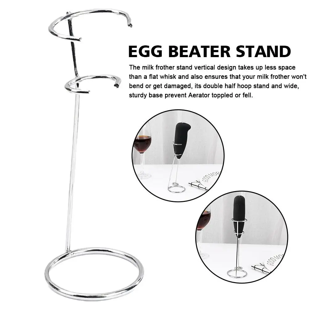 Egg Beater Stand Stainless Steel Coffee Rack Mixer Blender Egg Stand Whisk Support Milk Holder Beater Handheld K5O5