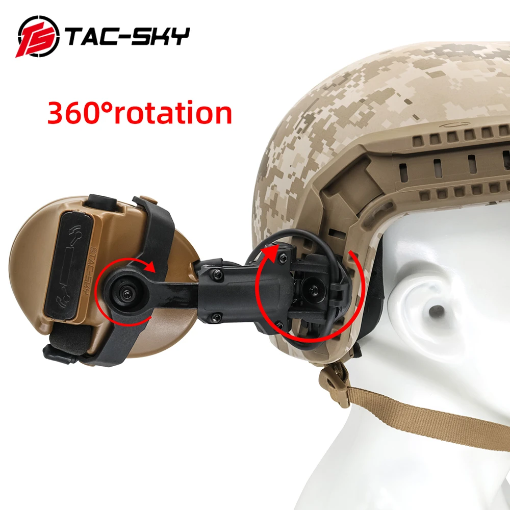 TAC-SKY New ARC Helmet Rail Adapter COMTA III Tactical Headset With PTT Adapter U94 Ptt & Tactical Headset Replacement Headband