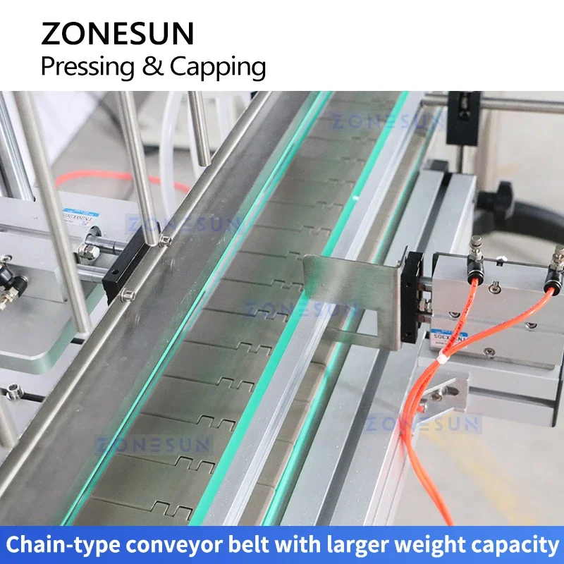 Zonesun Máquina tampadora automática de garrafas, equipamento de tampagem de parafuso, vedação de tampa ZS-XG16X