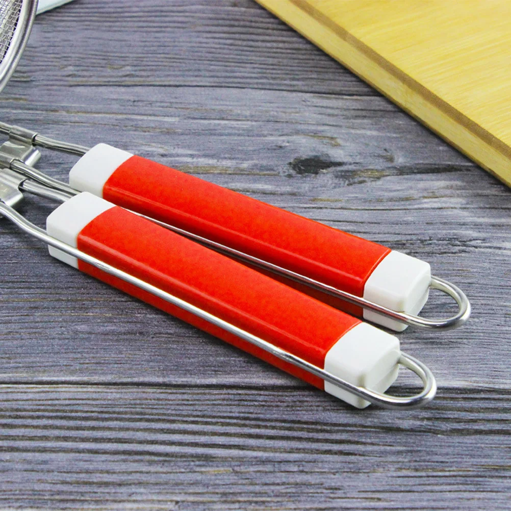 

Plastic Handle Stainless Steel Mesh Spider 14Cm Deep Basket Long Handle For Noodles Pasta Dumplings Cooking Drain Tool