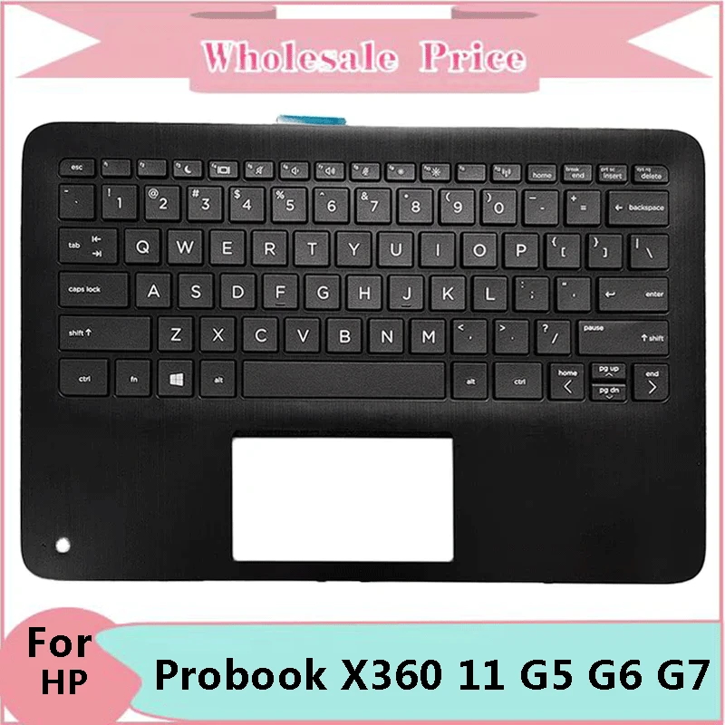Imagem -01 - Original do Portátil com us Backlit Keyboard Capa Shell para Notebook Probook X360 11 g5 g6 g7 ee Palmrest Upper Case Novo Case original do portatil com us backlit keyboard capa shell para notebook probook x360 11 g5 g6 g7 ee palmrest upper case novo case 01