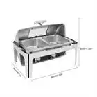 

14.26QT Buffet Chafing Dish Set Commercial Catering Food Warmer Stainless Steel