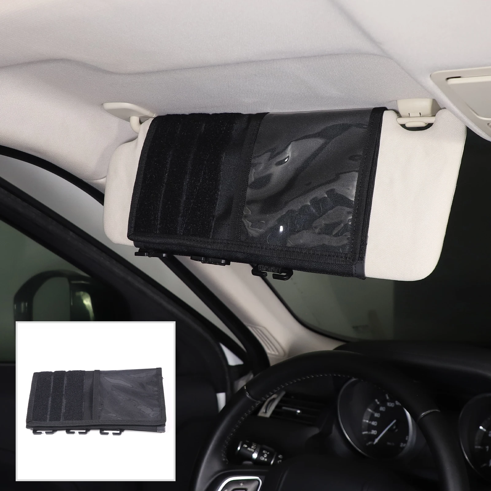 

Ткань Оксфорд черная для Land Rover Range Rover Evoque 2012-2018, сумка для хранения автомобильного козырька, аксессуары для защиты салона автомобиля