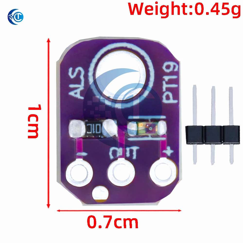 ALS-PT19 ハイダイナミックレンジ光センサーモジュール: Arduino 互換用 2.5V-5.5V アナログ出力ブレークアウトボード