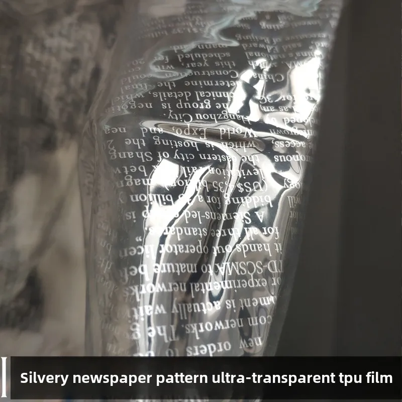 

Прозрачная пленка из ТПУ, ткань с английскими буквами, модный персонализированный водонепроницаемый плащ, упаковка одежды, ткань для шитья своими руками