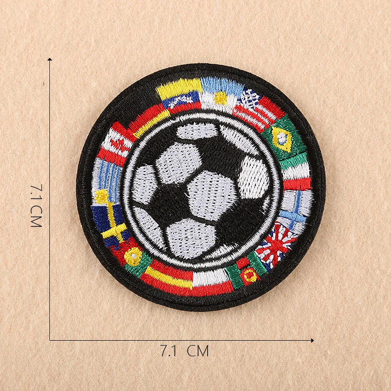 Embroidered Football Patches Iron on Baseball Patches Soccer Stickers Sport Basketball Emblem for Jeans Clothes Backpack Badge